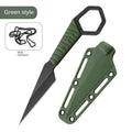 Outdoor Knife, High Hardness, Mini Self-Defense Knife, Small Straight Knife, Fishing Knife, Keychain Rope, Fruit Knife, With Kni