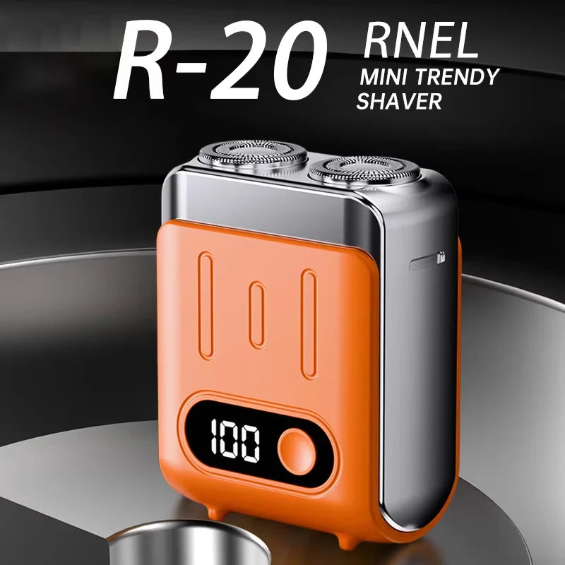 Electric Smart Shaver Household Car Shaver Digital Display Mini Dual Blade Rechargeable Shaver Powerful Men's Gift Shaver