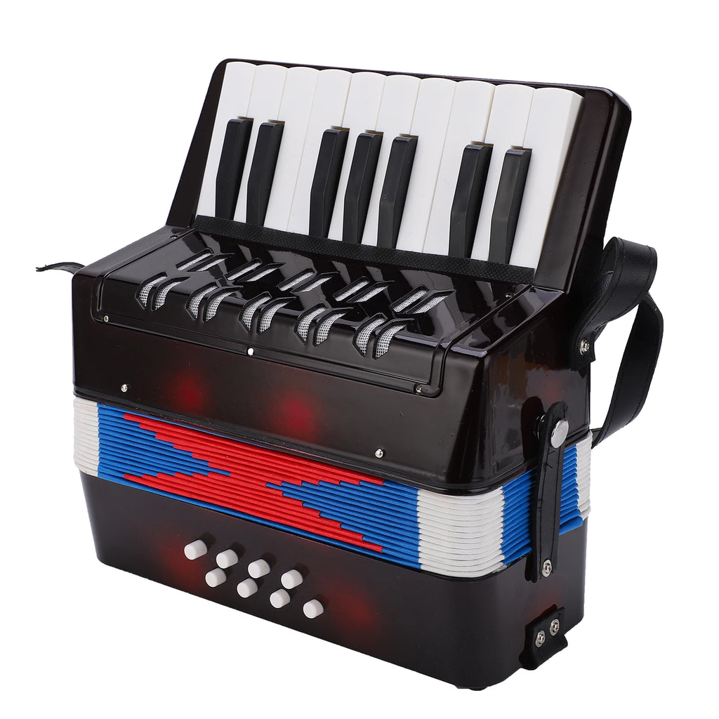 Accordion Accordion  Instrument Accordion Musical Piano Keyboard  Rhythm Training Spring Instrument 17 Key 8 Bass Black