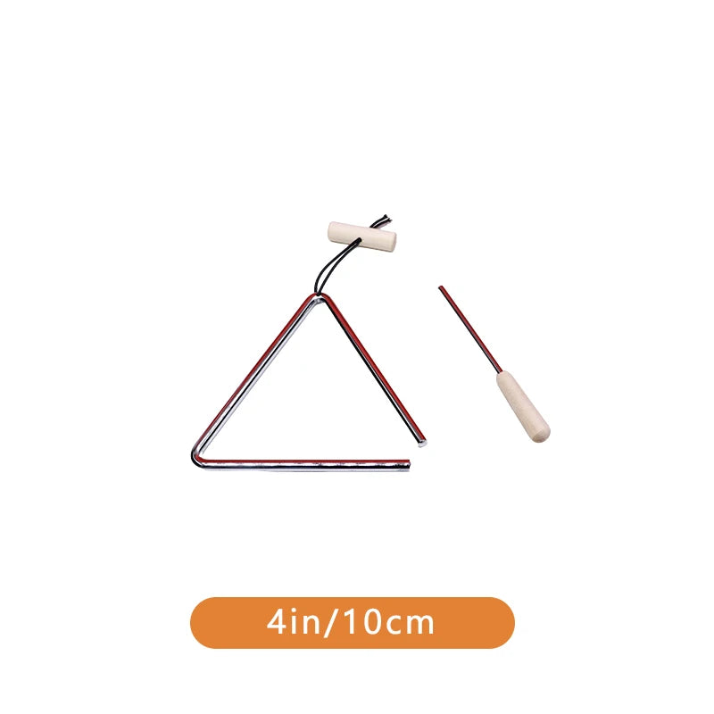 Professional Musical Instrument Triangle, Handheld Percussion Instrument, with Mallet, Suitable for Ages 14 and Above