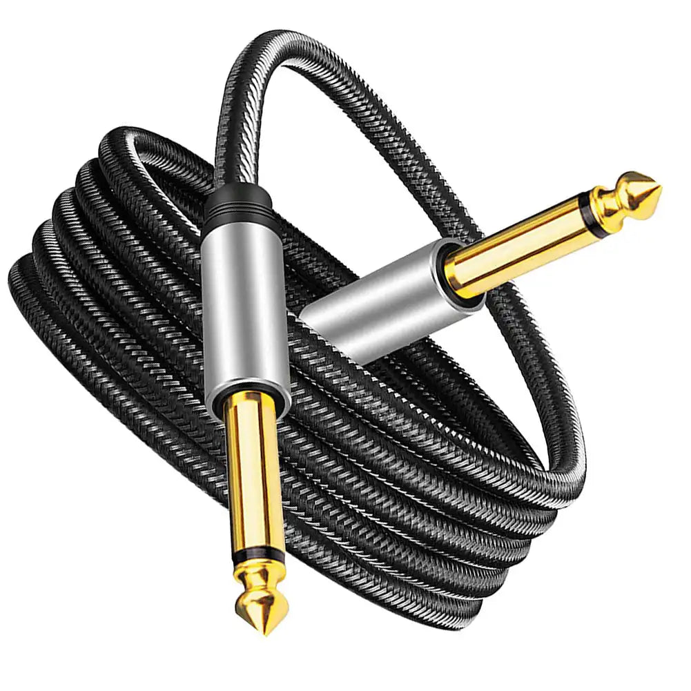 6.35mm Guitar Amplifier AMP Cable Electric Guitar Cable Wire Cord Noise Shielded Bass Cable Connector For Guitar Amplifier