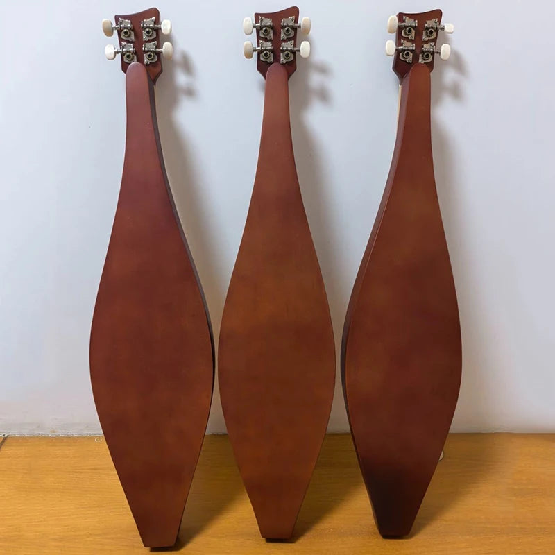 Portable Dulcimer Guitar 4 String Wooden Guqin Adult Practice Classical National Musical Instruments Hammered String Instrument