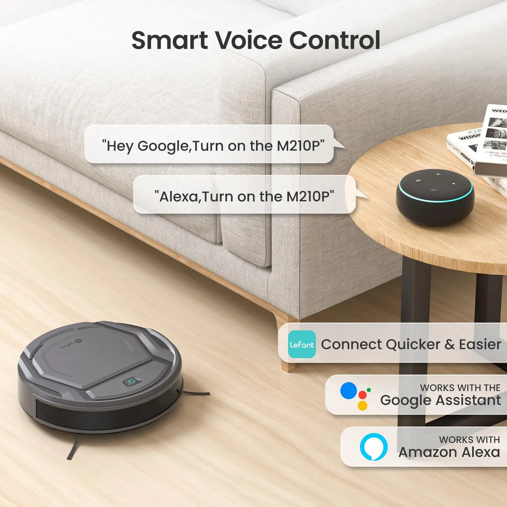 Lefant M210P Robot Vacuum Cleaner Remote Control, Featured Carpet Cleaner Small Robot 7.8cm Thin 28cm DIA, Robotic Vacuum Alexa