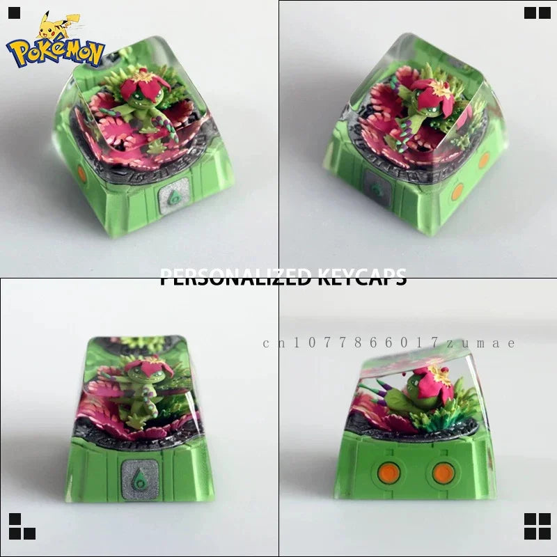 Pokemon Resin Keycaps Digital Monster Agumon Tentomon Palmon Customized Mechanical Keyboard DIY Keycap Cute Keyboard Accessories