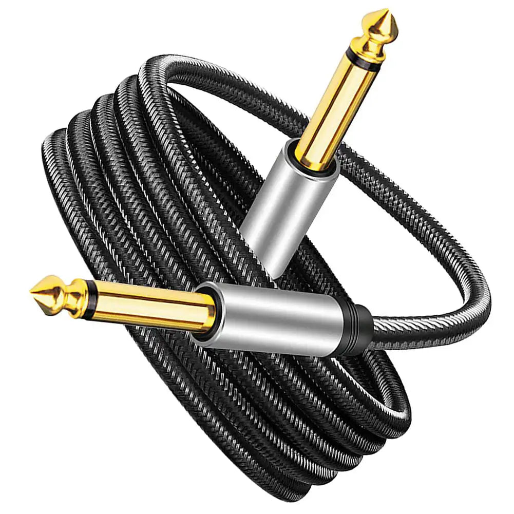 6.35mm Guitar Amplifier AMP Cable Electric Guitar Cable Wire Cord Noise Shielded Bass Cable Connector For Guitar Amplifier