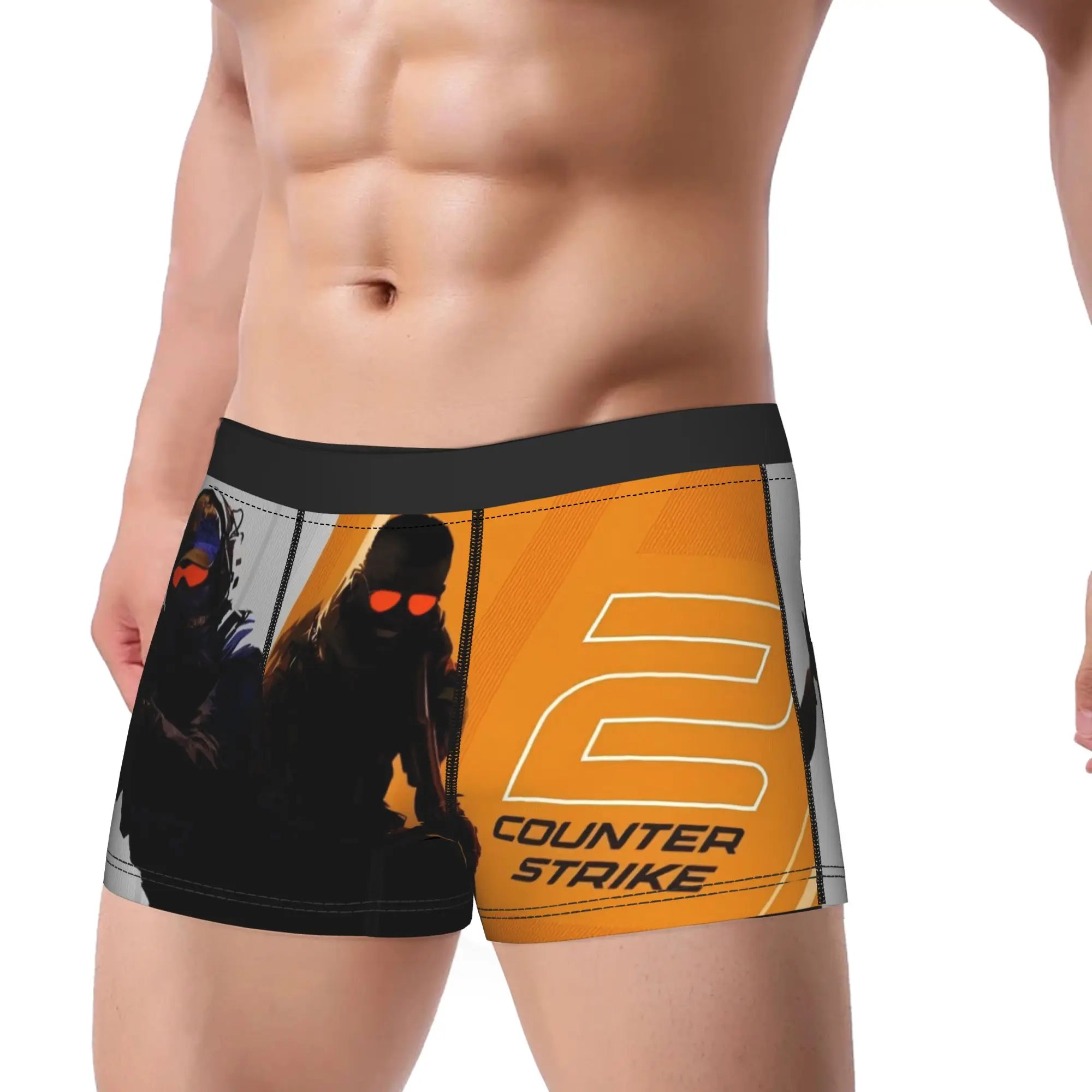 CS GO CS GO Underpants Homme Panties Man Underwear Print Shorts Boxer Briefs