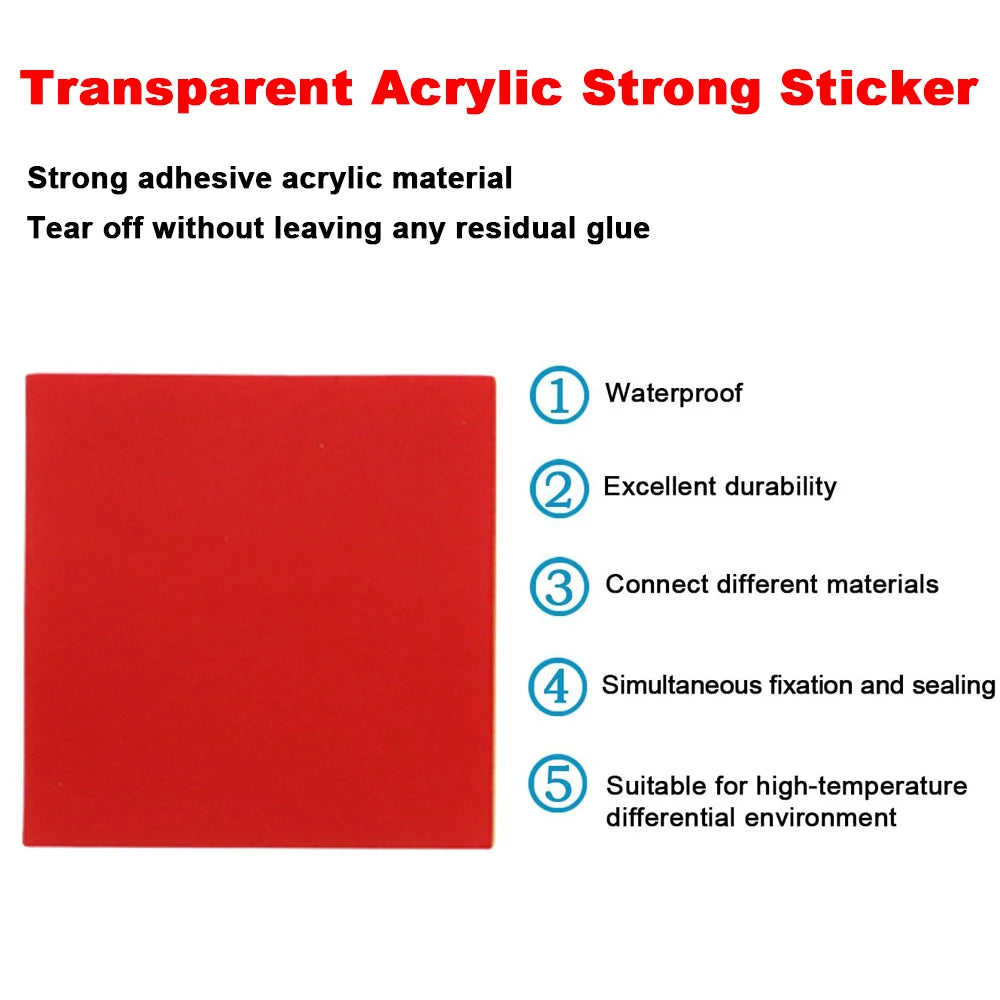 10-20 Pieces of Transparent Acrylic Strong Double-Sided Adhesive, Waterproof and Traceless Super Strong Self-Adhesive Sticker