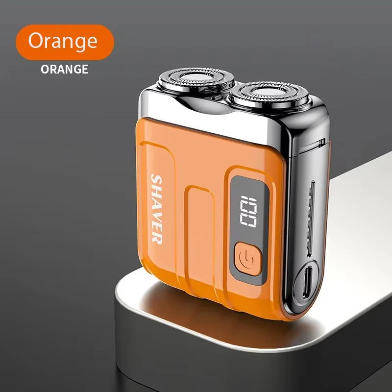 Electric Smart Shaver Household Car Shaver Digital Display Mini Dual Blade Rechargeable Shaver Powerful Men's Gift Shaver