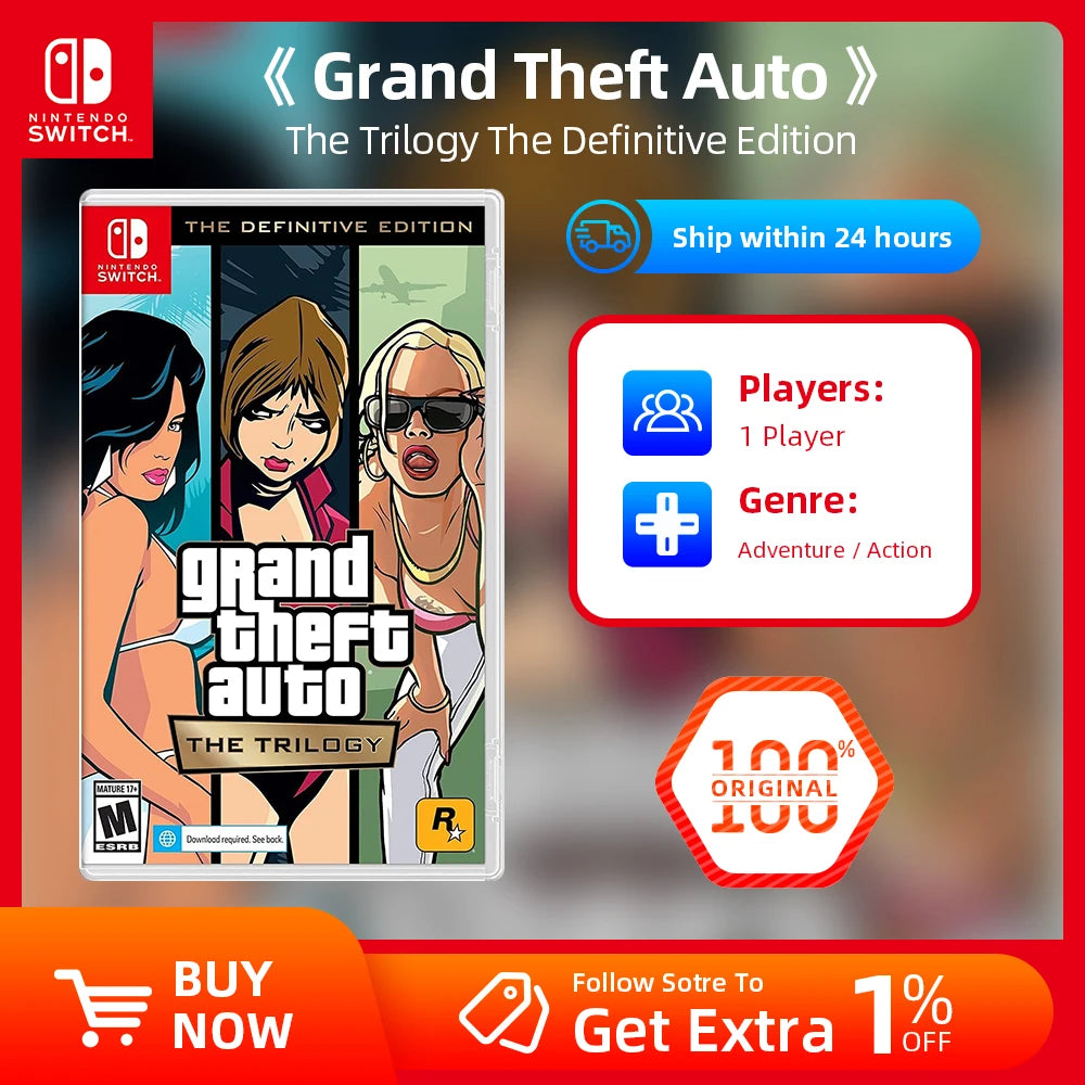 Nintendo Switch Game - Grand Theft Auto The Trilogy The Definitive  Edition - for Nintendo Switch OLED Lite