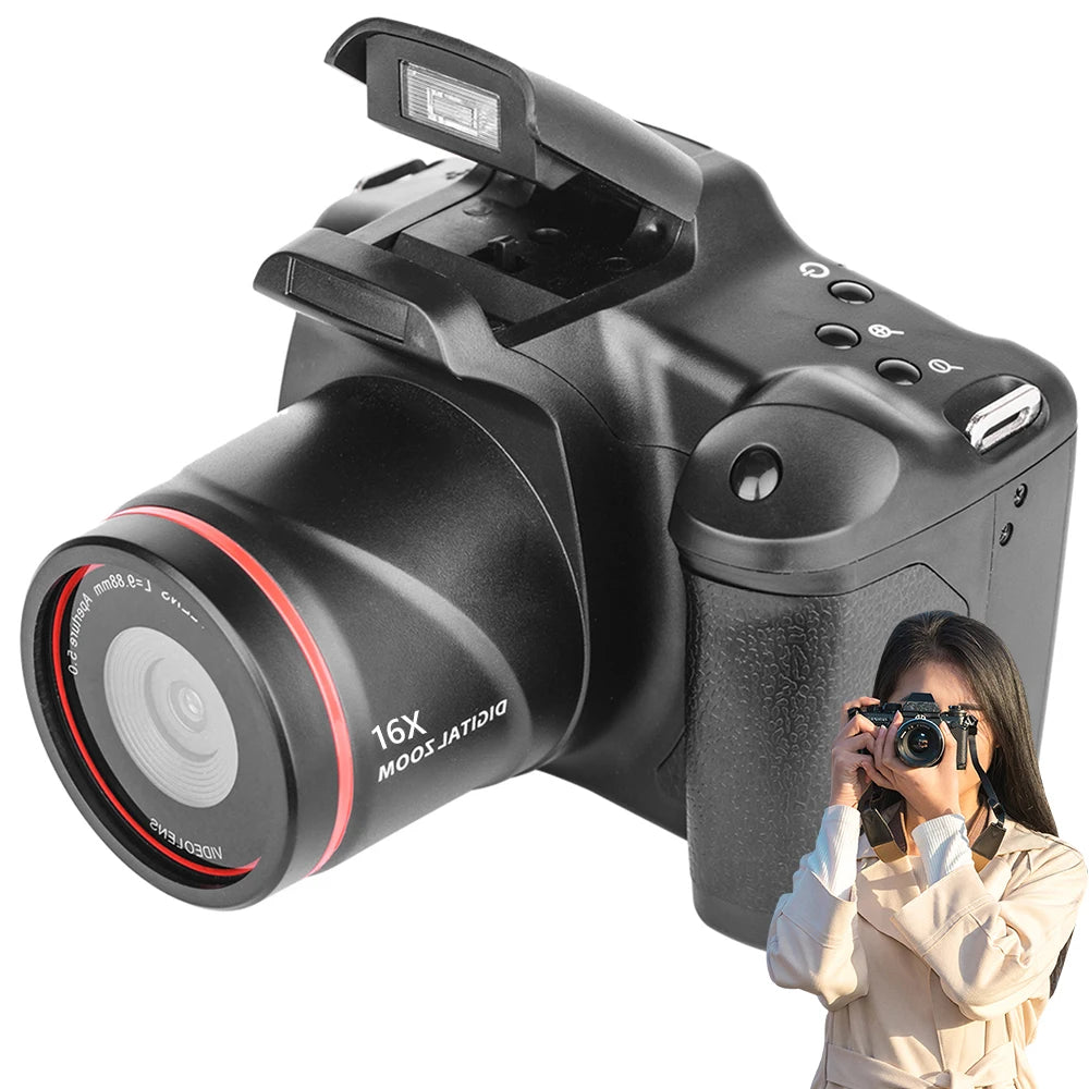 Camcorder 16X Zoom Vlogging Camera with 2.4 Inch LCD Screen Video Recorder for Photography and Video