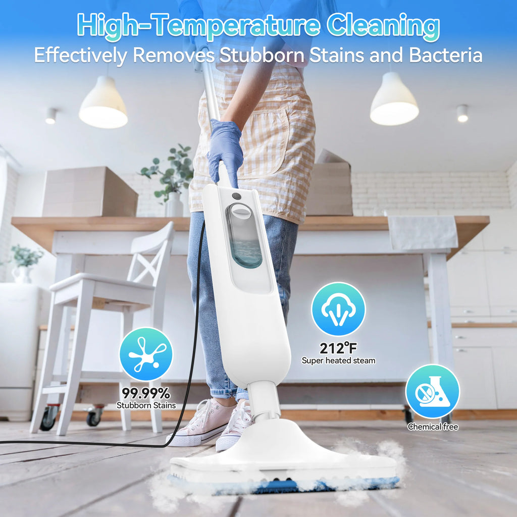 Vastorm F2 Steam Mop Detachable 6-in-1 High-Temperature Steam Cleaner Powerful Scrubbing Steam Vacmop for Kitchen Hardwood Floor Marble Floor Carpet