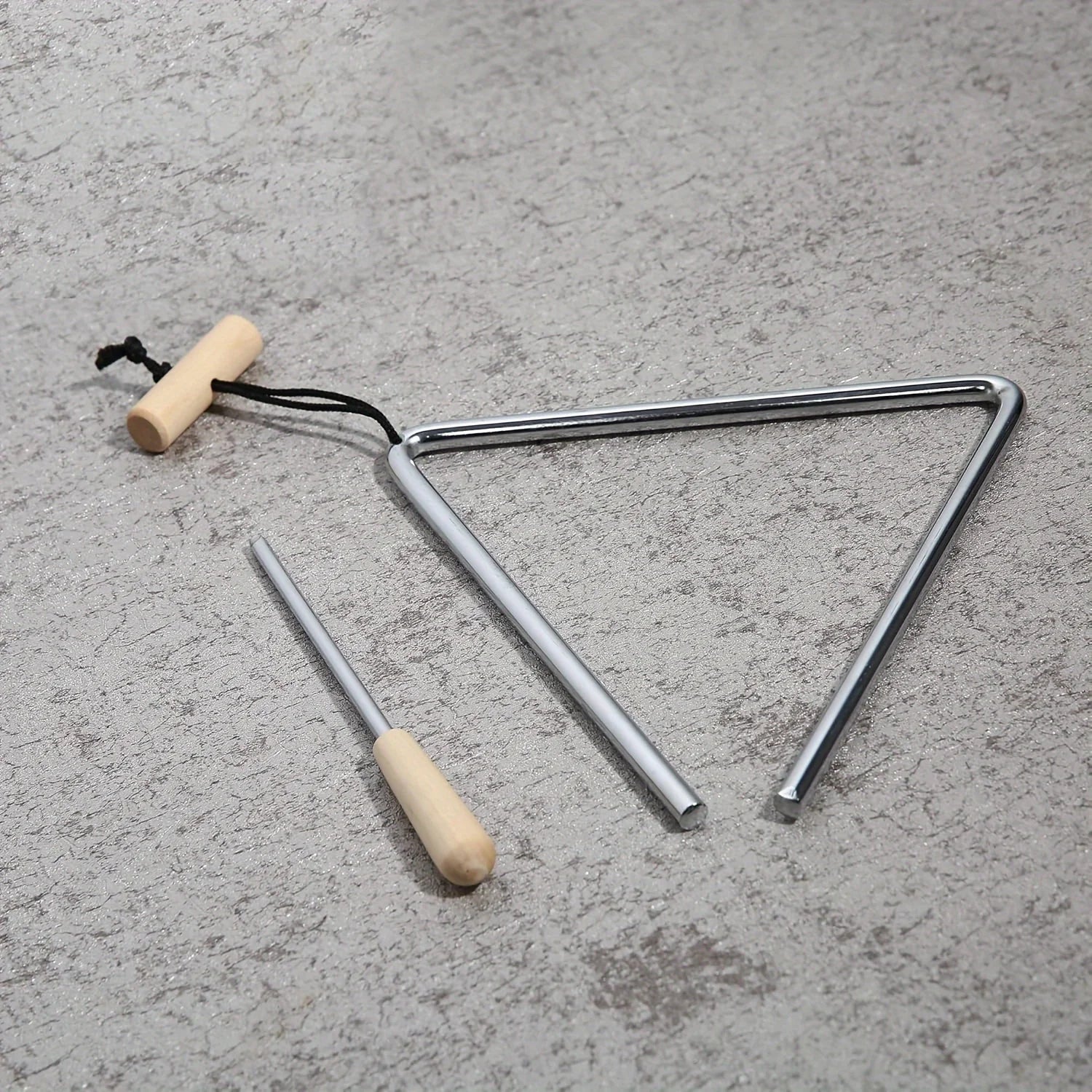 Professional Triangle Instrument Set, Fun Percussion Instrument with Percussion Stick, Music Performance and Accompaniment