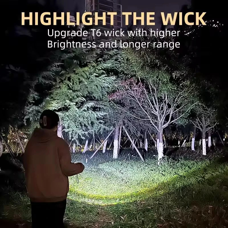 Super Bright MINI LED Flashlight Torch Rechargeable Fishing Lighting Lantern Powerful Outdoors Camping Lamp Child's Flashlight