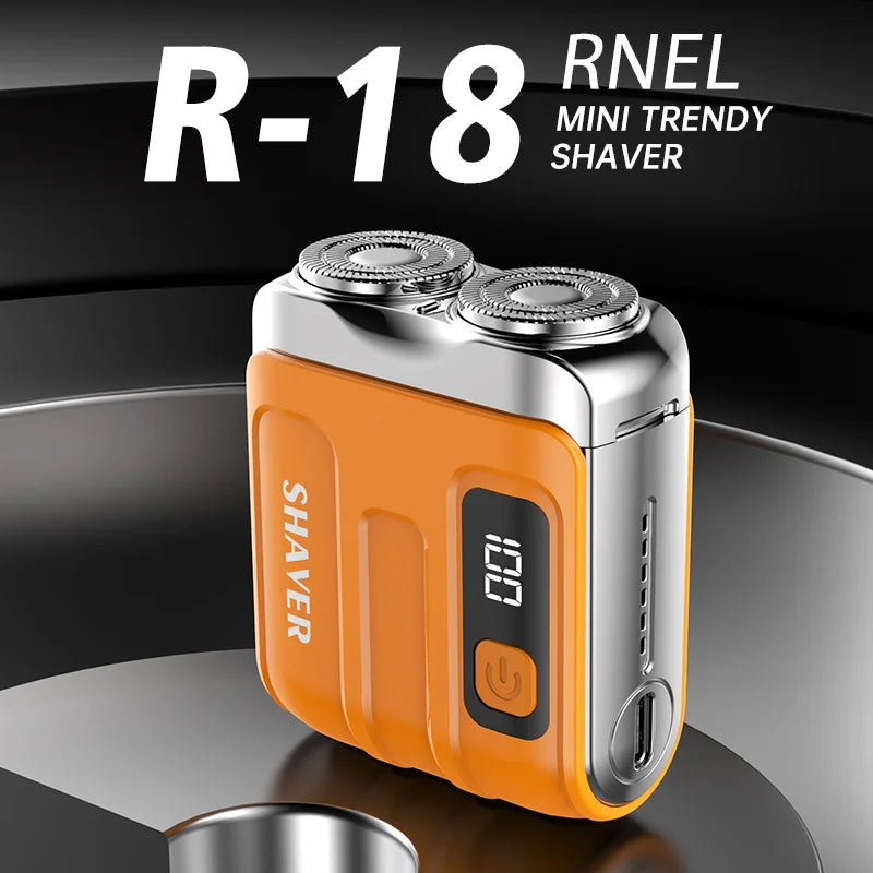 Electric Smart Shaver Household Car Shaver Digital Display Mini Dual Blade Rechargeable Shaver Powerful Men's Gift Shaver