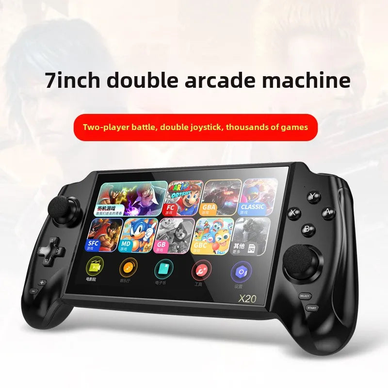 7-Inch IPS Retro Game Console with 3000+ NES/GBA Games, 2-Player Arcade, 4500mAh Battery & 24 Languages
