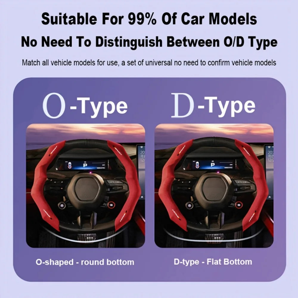 Fashion Red Car Steering Wheel Cover for Most Cars