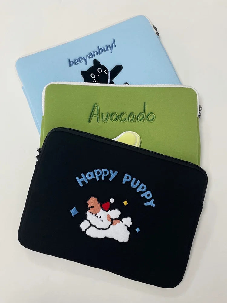 Cute Laptop Sleeves Carring Case 13 13.6 15 15.6 Inch Computer Bags for Macbook airM1 13.3 PRO14 15 Inch ASUS HP Liner Sleeve