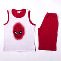 Spiderman boy's cotton summer ensemble - t-shirt-shorts set - red - 122