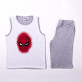 Spiderman boy's cotton summer ensemble - t-shirt-shorts set - grey - 122