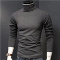 Men's Original Shirts Fall/Winter T-Shirt Fashionable Inner Wear for Men Slim Fit Turtleneck Shirt Solid Black Long Sleeve Shirt