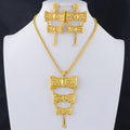 Saudi Arabia  Color Jewelry Sets Ethiopia Wedding Necklace Earring Brazilian Arab Bridal Luxury Set Party Gift Two-Piec