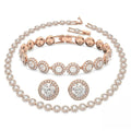 2026  Round Jewelry Set, Unique Earrings,Bracelet,Necklace, For Daily, Party, And Banquet Decor