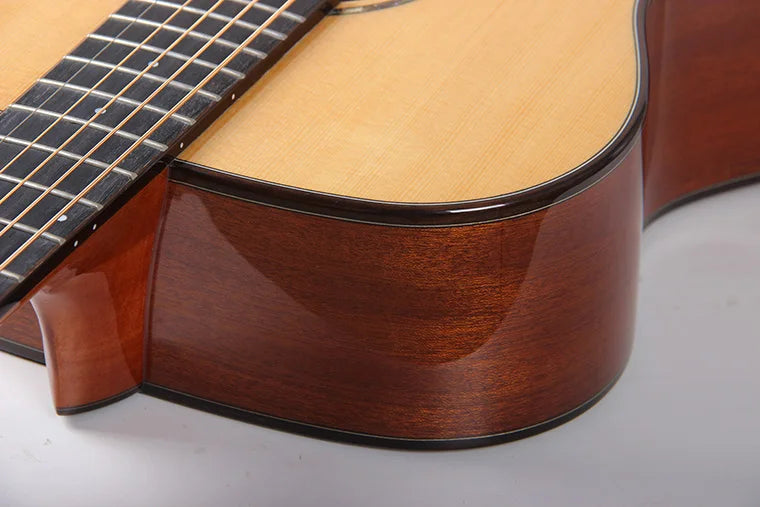 Popular Style Stringed Instrument OM Body 40 Inch Solid Spruce Top Mahogany Neck Classic Acoustic Guitar With Sapele Back