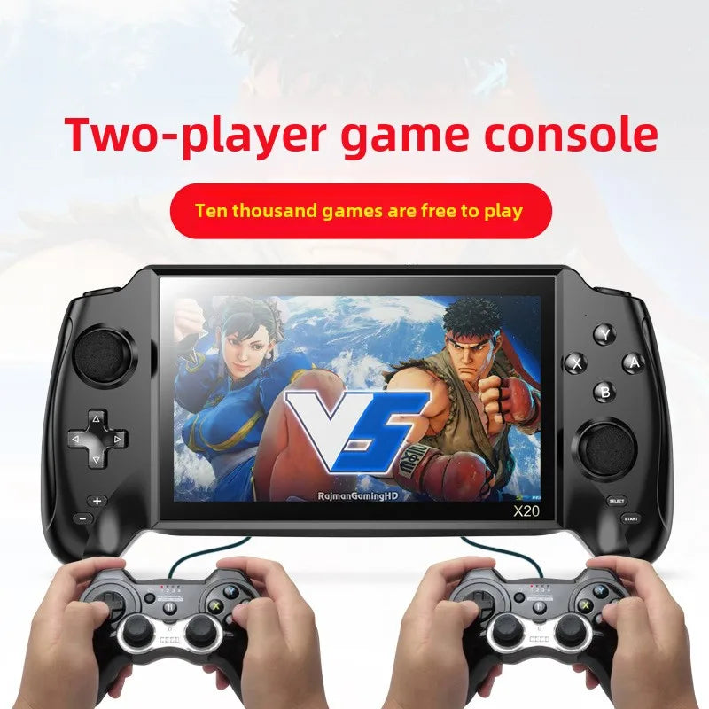 7-Inch IPS Retro Game Console with 3000+ NES/GBA Games, 2-Player Arcade, 4500mAh Battery & 24 Languages