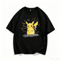 Pok É Mon Pikachu Creative Graffiti Collaboration Short Sleeve T-shirt for Parent Child Summer Pure Cotton Half Sleeve