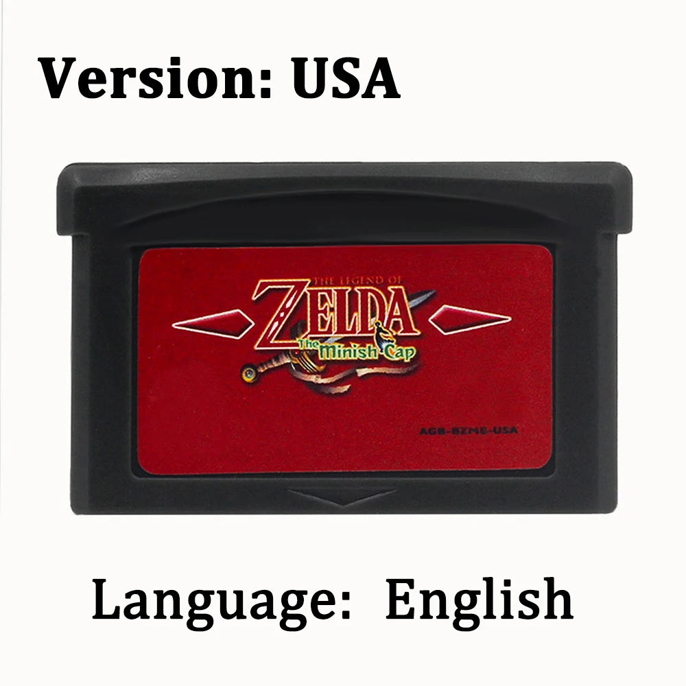 2026 Zelda GBA Game Cartridge 32 Bit Video Game Console Legend Of Zelda Game Card Link To The Past Awakening DX Minish Cap