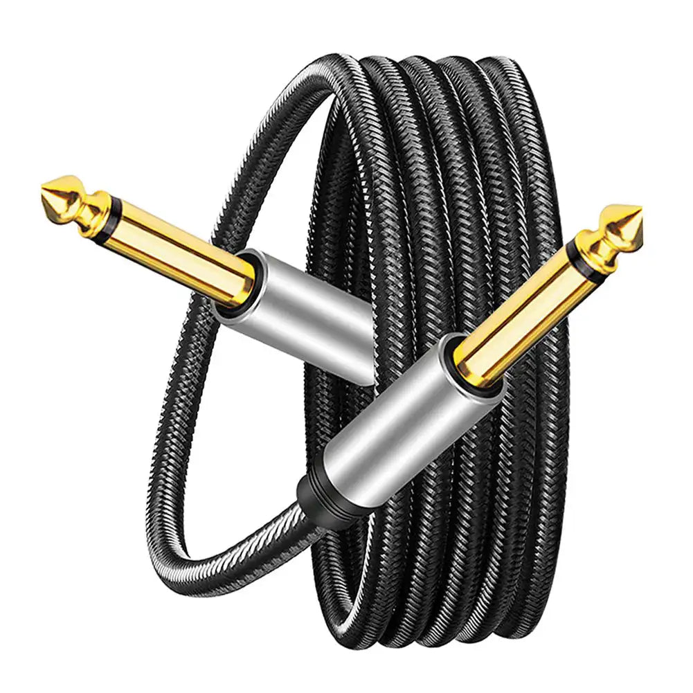 6.35mm Guitar Amplifier AMP Cable Electric Guitar Cable Wire Cord Noise Shielded Bass Cable Connector For Guitar Amplifier