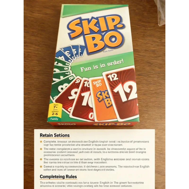 Card Game - English Edition | Sequential Fun for 2-6 Players, Ideal for Family Game Night