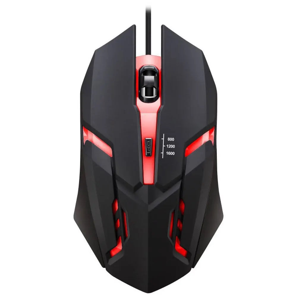 Ergonomisk Gaming-mus – 4 knappar, USB, RGB-belysning