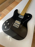 Left-handed 6-string electric guitar，Maple neck，High gloss black body，String through the body，Solid wood quality, free delivery