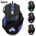 USB Wired Gaming Mouse 7 Button Backlit Ergonomic Mice 5500 DPI Backlight Adjustable Optical Mice for PC Gamer Computer Desktop