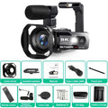 8K Video Camera 48MP Digital Video Camera 18X igital Zoom Camera Recorder 3 Inch LCD Touch Screen Portable Recording Camcorder