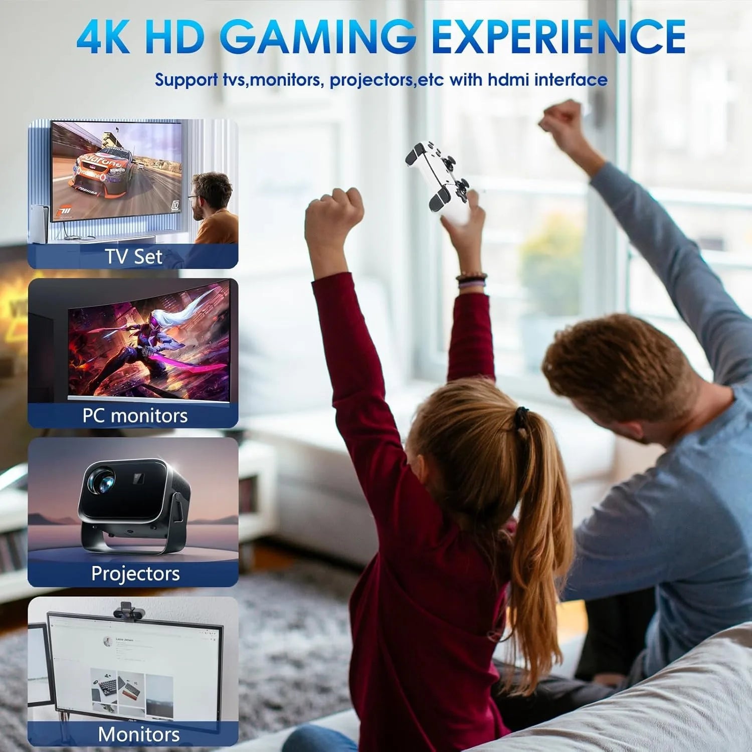 Retro Gaming Console Enjoy a Classic Gaming Experience Plug&Play Retro Game Tv Console Stick 4K Dual 2.4G Wireless Controllers