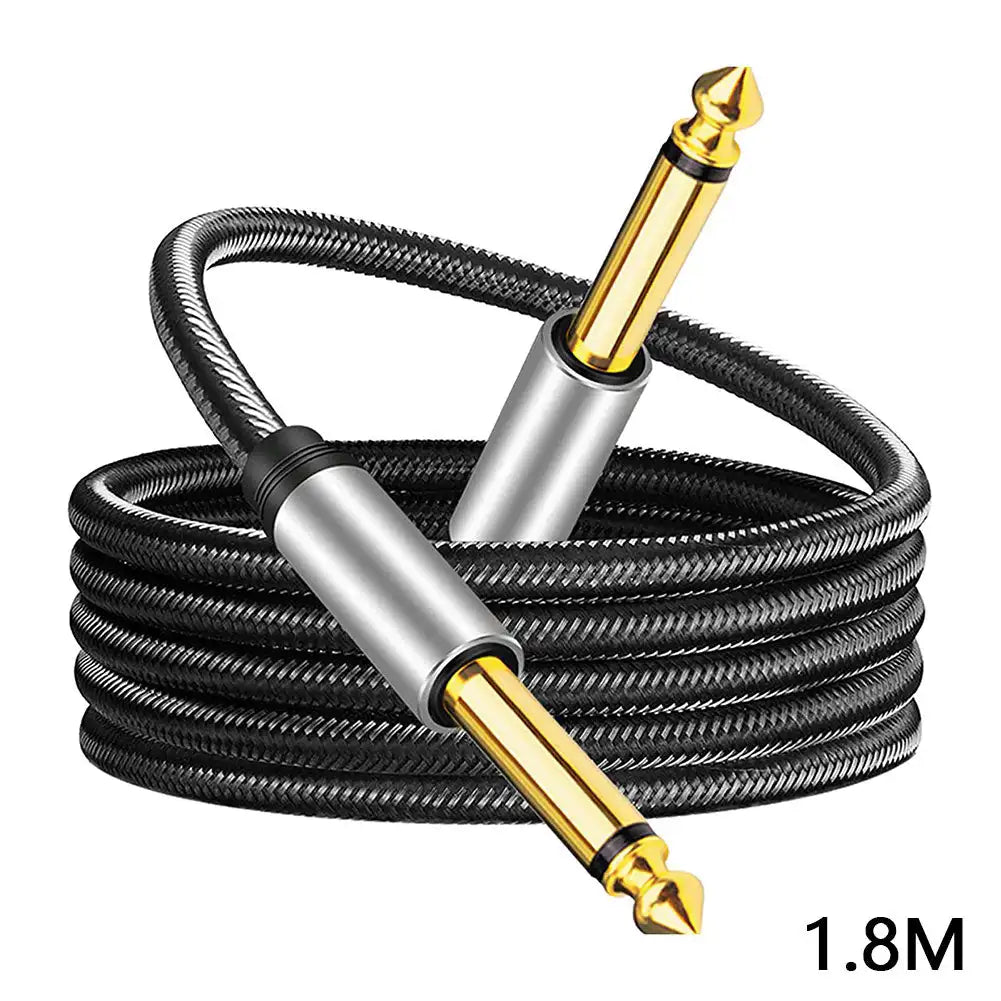 6.35mm Guitar Amplifier AMP Cable Electric Guitar Cable Wire Cord Noise Shielded Bass Cable Connector For Guitar Amplifier