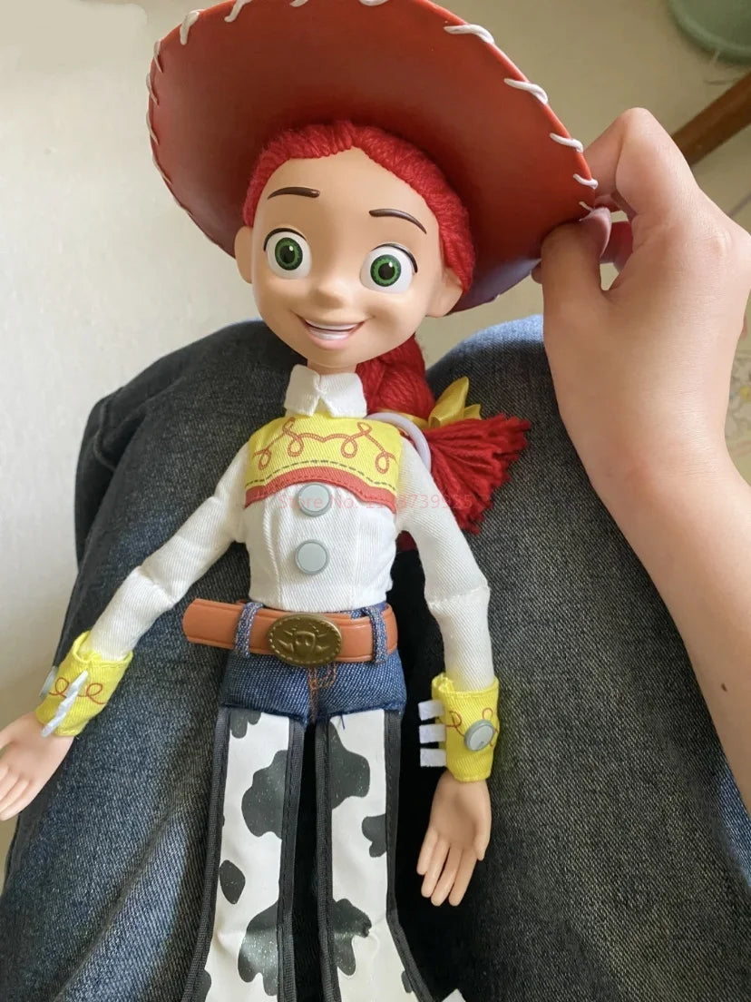 Toy Story Anime Dolls Woody Jessie Voice Function Doll Multi Joint Movable Talking Toys Desktop Decoration Collectible Hobby