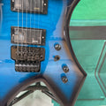 6-string electric guitar blue-black gradient finish, black hardware, tremolo system guitars ,unique and distinctive   guitarra