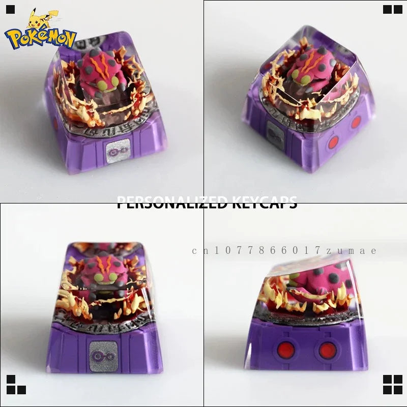 Pokemon Resin Keycaps Digital Monster Agumon Tentomon Palmon Customized Mechanical Keyboard DIY Keycap Cute Keyboard Accessories