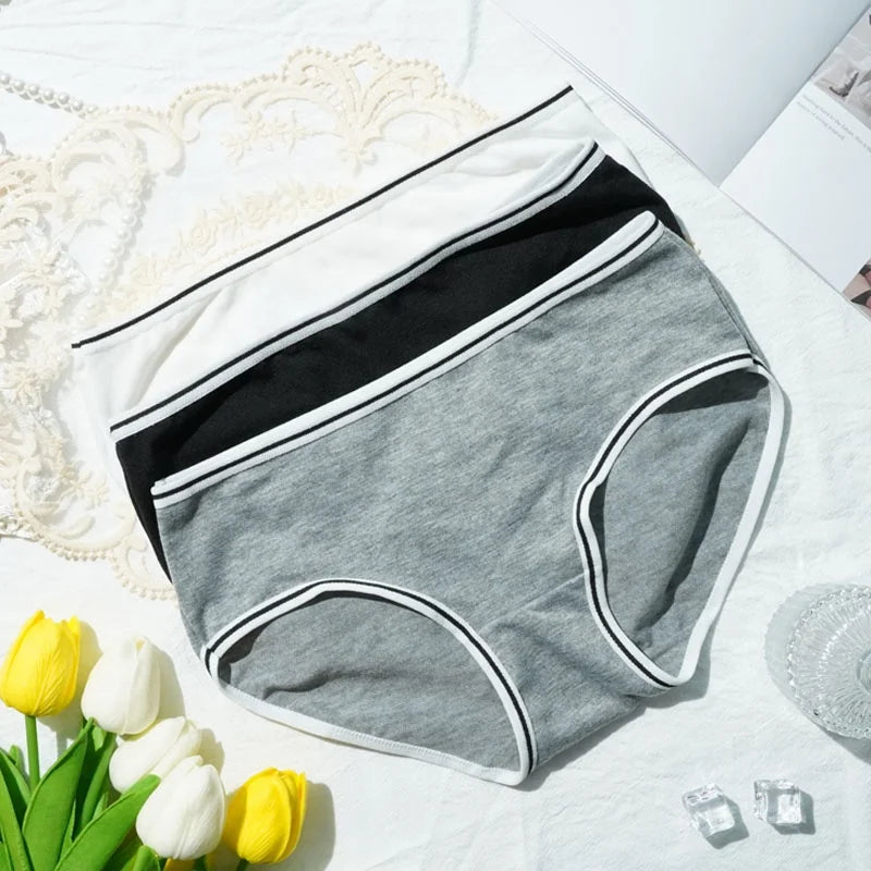 Female Underpants Cute Sexy Panties Comfortable Lightweight Breathable Solid Color Briefs Womens Panties Cheeky