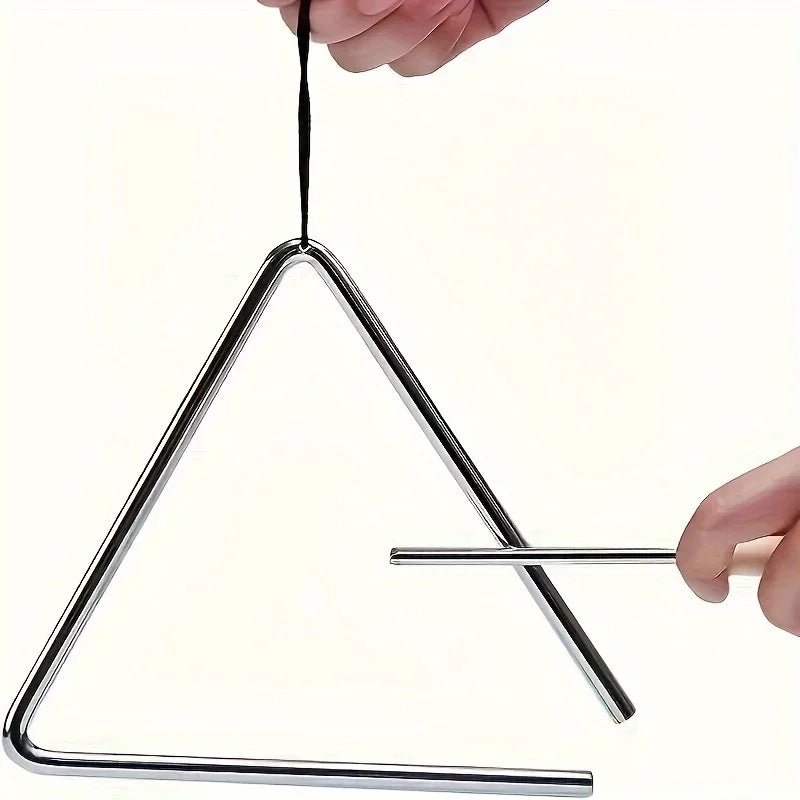 Professional Triangle Instrument Set, Fun Percussion Instrument with Percussion Stick, Music Performance and Accompaniment