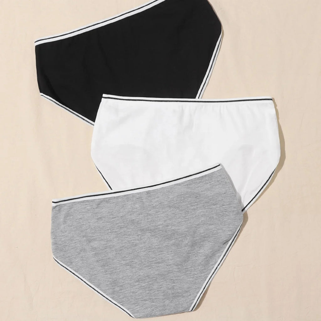 Female Underpants Cute Sexy Panties Comfortable Lightweight Breathable Solid Color Briefs Womens Panties Cheeky