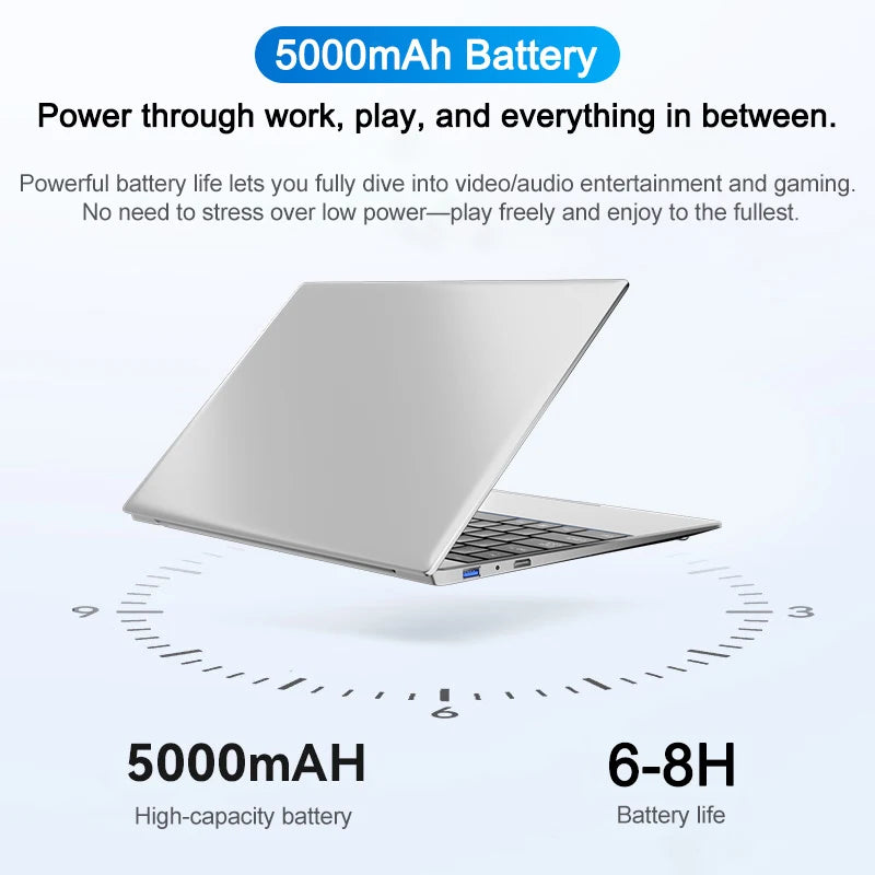 14.1 Inch Ultra Slim Laptop 32GB RAM 2TB SSD Windows 11 Intel Core i7 8650U Gaming PC Gamer Office Notebook 1920x1080 HD
