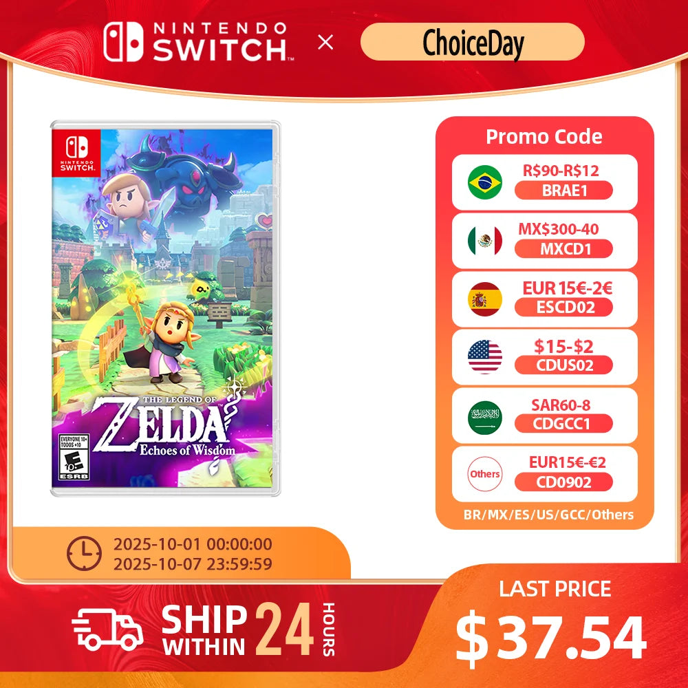 The Legend of Zelda Echoes of Wisdom - Nintendo Switch Games Cartridge Physical Card for Switch OLED Lite 100%Brand New Original