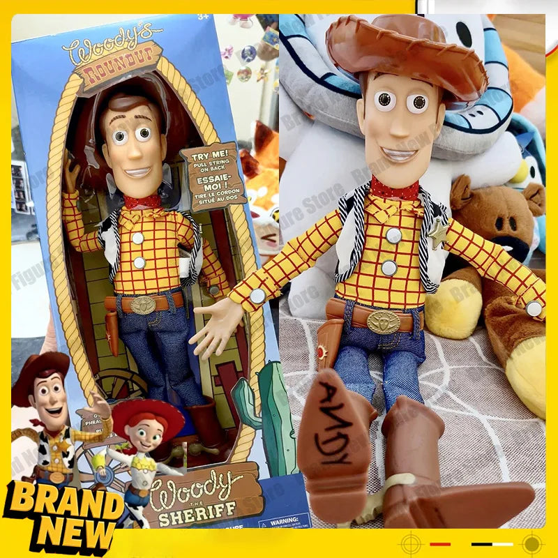 Toy Story Anime Dolls Woody Jessie Voice Function Doll Multi Joint Movable Talking Toys Desktop Decoration Collectible Hobby