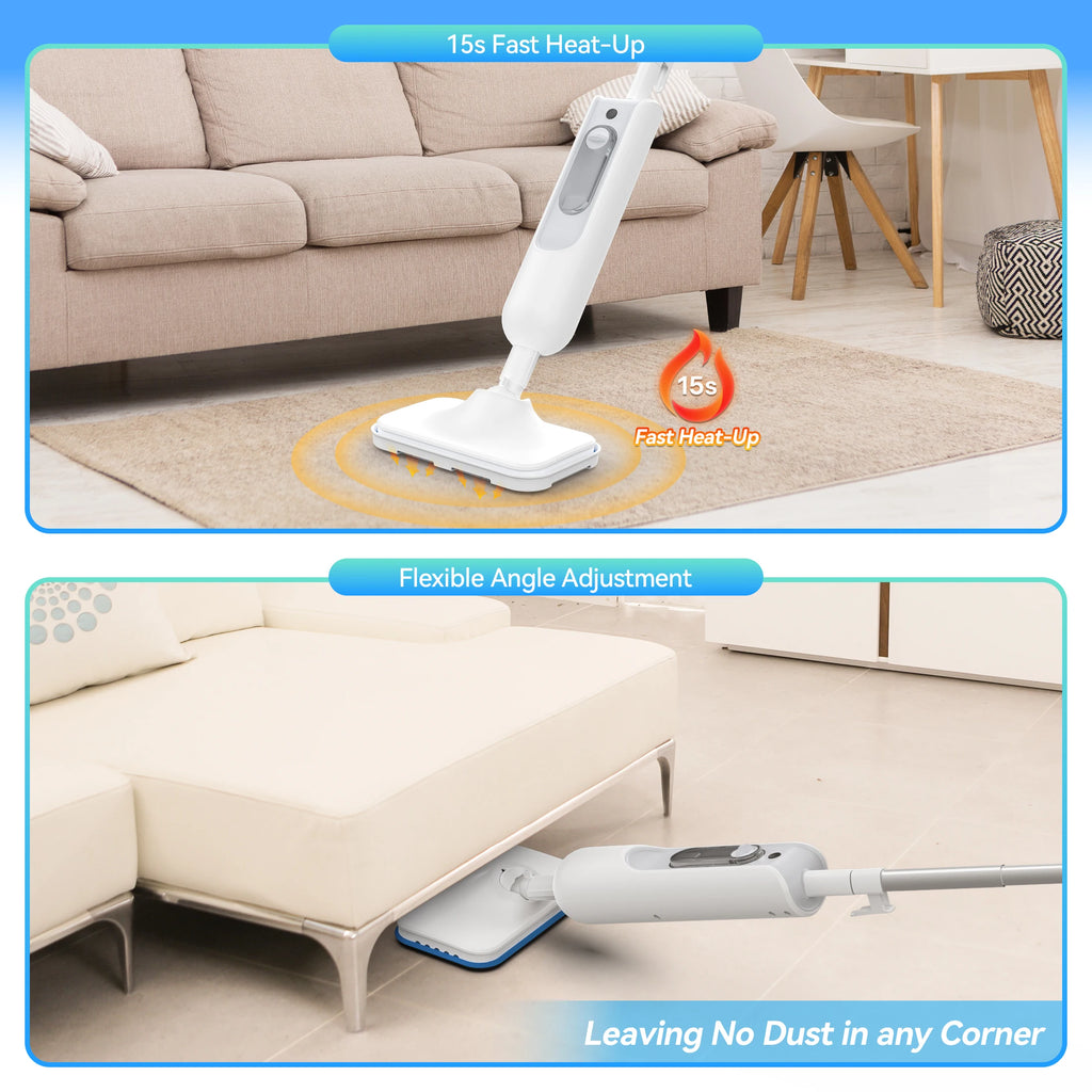 Vastorm F2 Steam Mop Detachable 6-in-1 High-Temperature Steam Cleaner Powerful Scrubbing Steam Vacmop for Kitchen Hardwood Floor Marble Floor Carpet