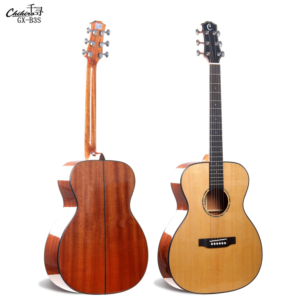 Popular Style Stringed Instrument OM Body 40 Inch Solid Spruce Top Mahogany Neck Classic Acoustic Guitar With Sapele Back