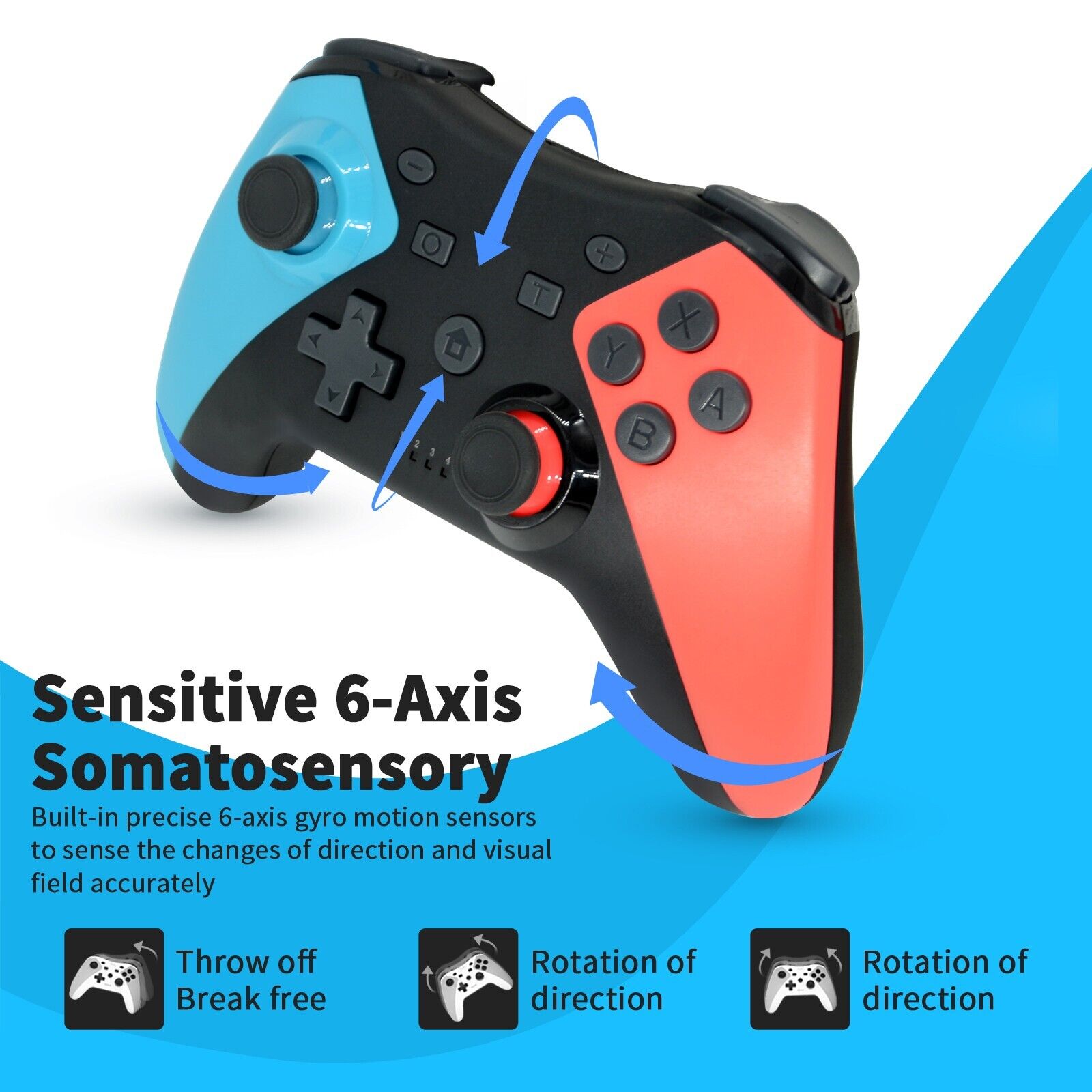 For Nintendo Switch Wireless Pro Controller Gamepad Joypad Joystick Remote Gift. Leveranstid 5-8 dagar